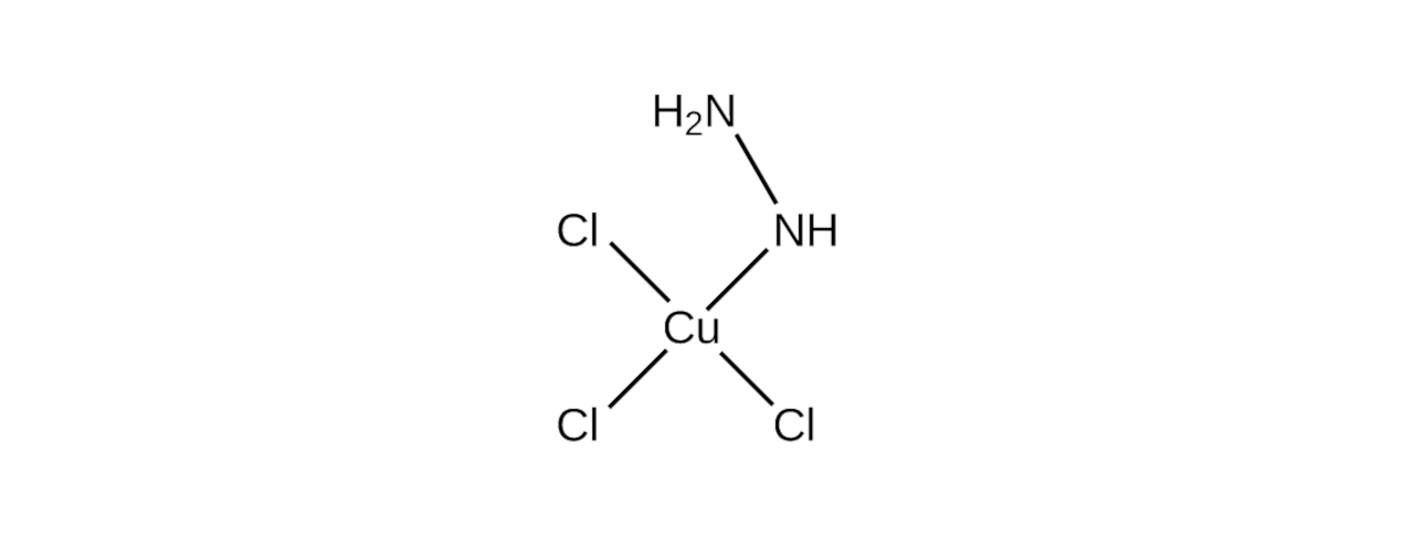 picture with structure of hydrazinium trichlorocuprate